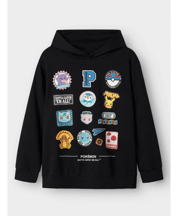 Name it Hoodie "Pokémon" i sort til drenge