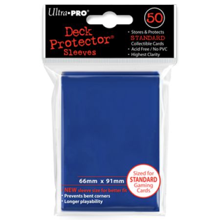 50 lommer -  Ultra Pro - PRO-Gloss: Blue (BlÃ¥) (HÃ¸j kvalitet) - Tsunami Blue Sleeves #82670