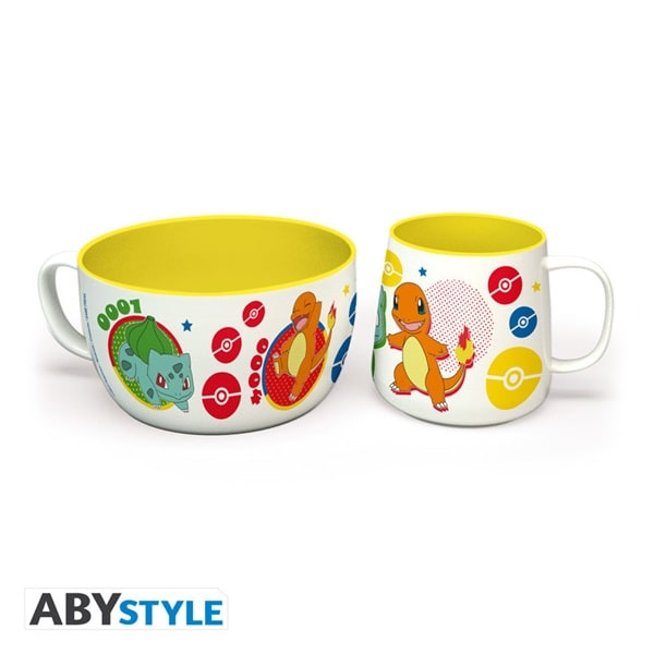 Pokemon - Pikachu & Kanto Starters - Breakfast Set (Mug+Bowl)