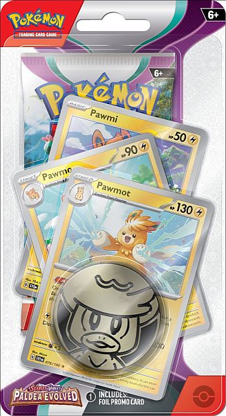 Pokemon Scarlet & Violet: Paldea Evolved Premium Checklane Blister: Pawmot