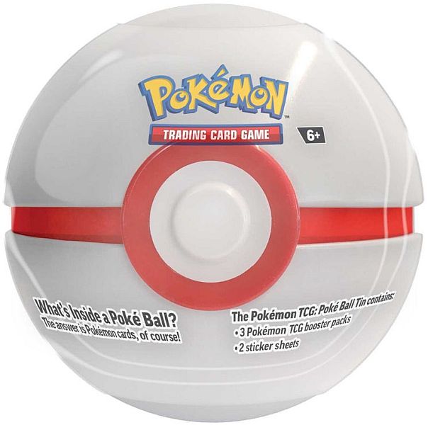 Pokemon Premier Ball Tin (2025) - 3 Boosters + Stickers