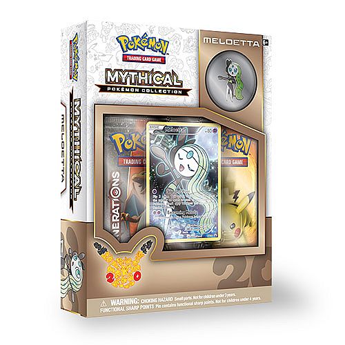 Pokemon Generations (20th Anniversary) - Mythical Collection: Meloetta - 2 Boosters, Promo & Pin