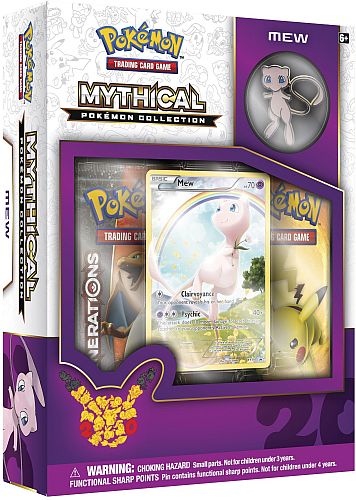 Pokemon Generations (20th Anniversary) - Mythical Collection: Mew - 2 Boosters, Promo & Pin