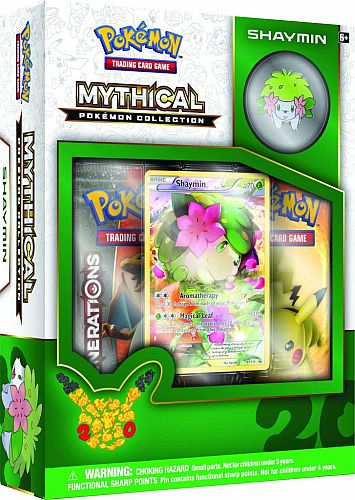 Pokemon Generations (20th Anniversary) - Mythical Collection: Shaymin - 2 Boosters, Promo & Pin