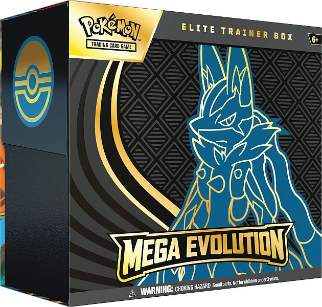 Pokemon Mega Evolution: Base Set - Elite Trainer Box (Mega Lucario/Riolu) - Boks med 9 Boosters, Promokort & TilbehÃ¸r