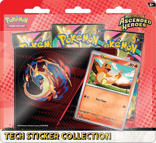 Pokemon Ascended Heroes - Tech Sticker Blister: Charmander
