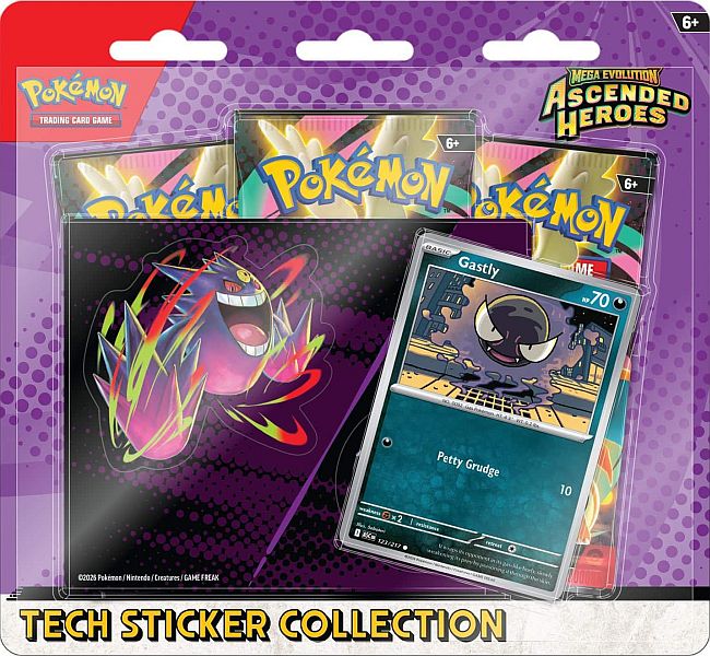 Pokemon Ascended Heroes - Tech Sticker Blister: Gastly