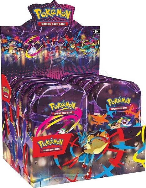 Pokemon Tin Kasse - 2025 Fall Mega Heroes  Mini Tins Display - 10 Mini Tins! (20 Boosters)