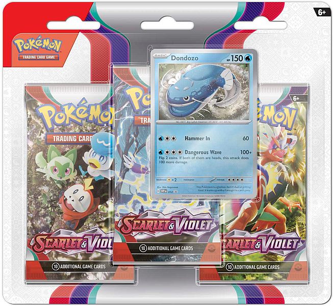 Pokemon Scarlet & Violet: Base Set 3-Pack Blister: Dondozo