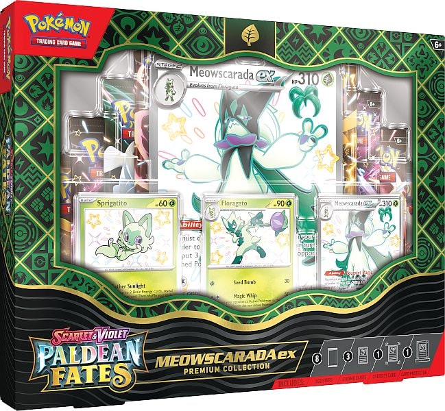Pokemon Scarlet & Violet: Paldean Fates - Meowscarada ex Premium Collection (8 Boosters)
