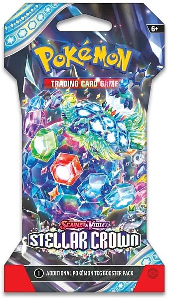 Pokemon Booster Pakke - SV07 - Scarlet & Violet: Stellar Crown Sleeved Booster Pack ("Cardboard / Pap Blister")
