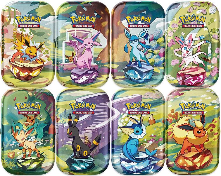 Pokemon SV08.5 Prismatic Evolutions Mini Tins Display