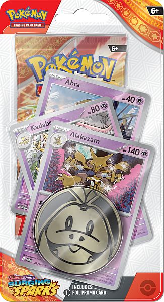 Pokemon SV08: Surging Sparks Premium Checklane Blister: Alakazam