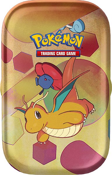 Pokemon Tin Kasse - 2023 Fall Scarlet & Violet: 151 Mini Tin: Dragonite (2 Boosters & MÃ¸nt)