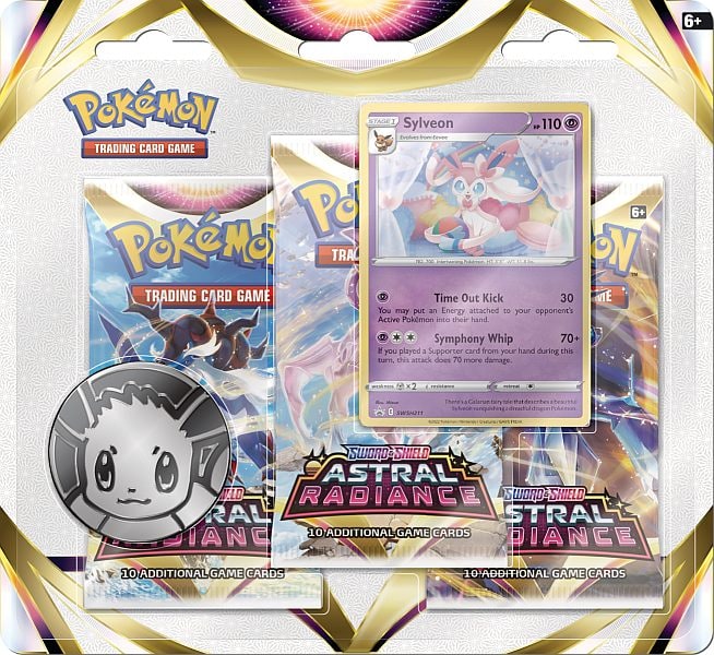 Pokemon SWSH Astral Radiance 3-Pack Blister: Sylveon