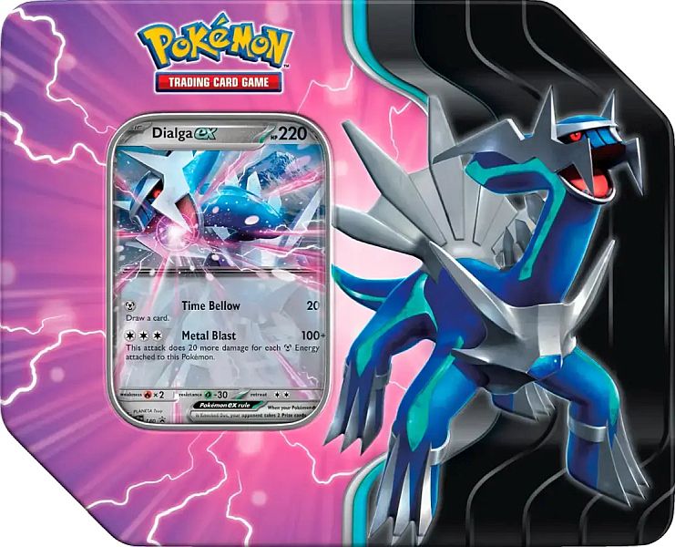 Pokemon Tin Kasse - 2025 Wave 2 Spring (USA Version): Dialga ex - Azure Legends Collector's Tin Box (5 Boosters)