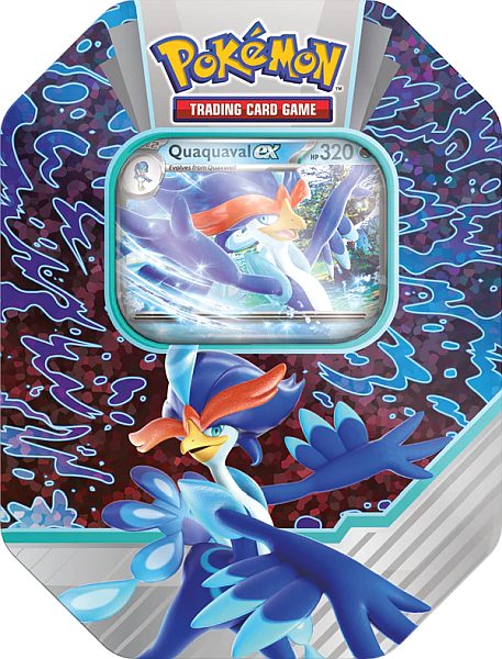 Pokemon Tin Kasse - 2023 Wave 3 Fall: Quaquaval ex - Paldea Partners Collector's Tin Box