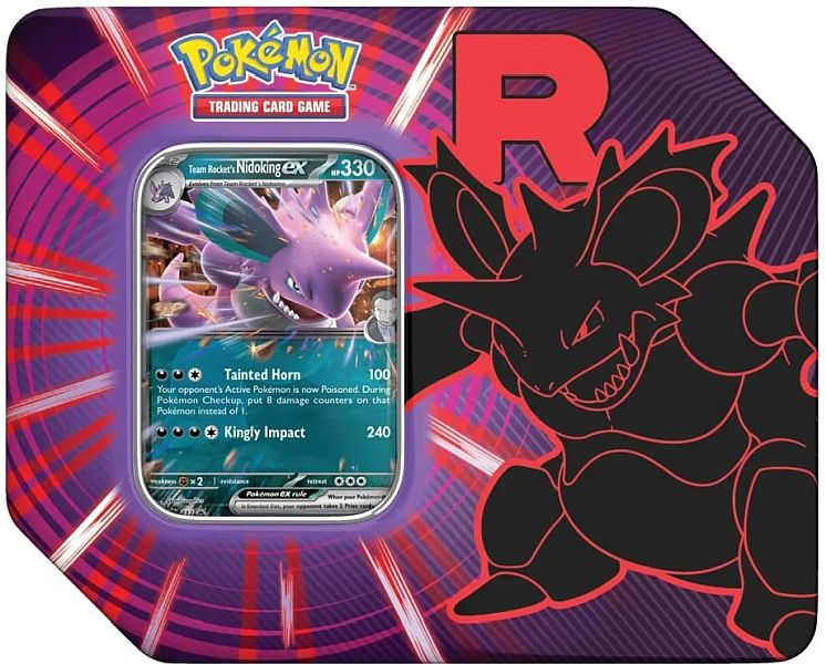 Pokemon - Team Rocket's Nidoking ex Tin (USA Version)