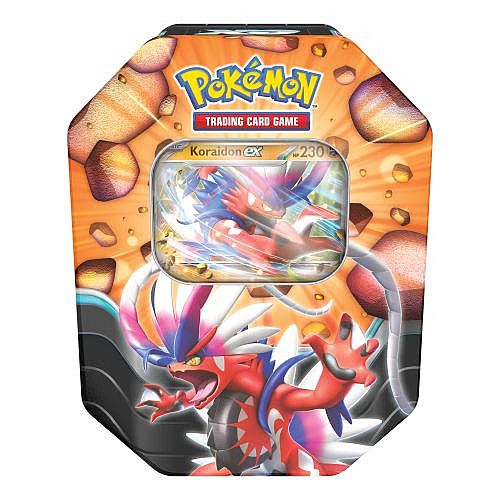 Pokemon Tin Kasse - 2025 Wave 3 Summer: Koraidon ex - Slashing Legends Collector's Tin Box (4 Boosters)