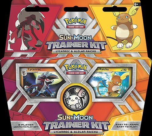 Pokemon Deck - Sun & Moon Trainer Kit: Lycanroc & Alolan Raichu 2-Player - Begyndervenligt StartersÃ¦t til 2 Spillere