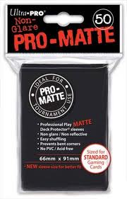 50 lommer -  Ultra Pro - PRO-Matte: Black (Sorte) (HÃ¸j kvalitet) - Non-Glare - Professional Sleeves #82728