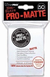 50 lommer -  Ultra Pro - PRO-Matte: White (Hvide) - Non-Glare - Professional Sleeves #82651