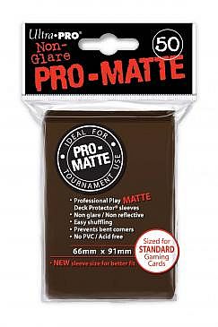 50 lommer -  Ultra Pro - PRO-Matte: Brown (Brune) (HÃ¸j kvalitet) - Non-Glare - Professional Sleeves #84189