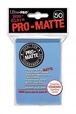 50 lommer -  Ultra Pro - PRO-Matte: Light Blue (LyseblÃ¥) (HÃ¸j kvalitet) - Non-Glare - Professional Sleeves #84188