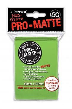 50 lommer -  Ultra Pro - PRO-Matte: Lime Green (LysegrÃ¸nne) (HÃ¸j kvalitet) - Non-Glare - Professional Sleeves #84190