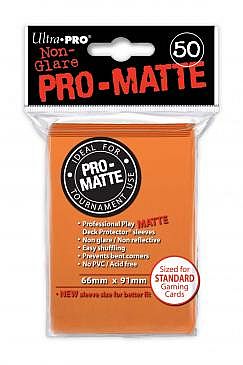 50 lommer -  Ultra Pro - PRO-Matte: Orange (HÃ¸j kvalitet) - Non-Glare - Professional Sleeves #84184
