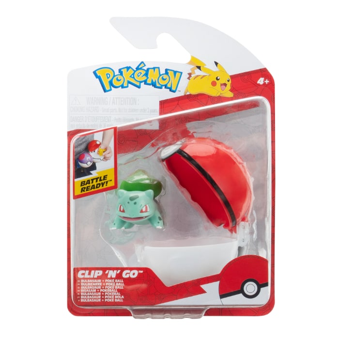 Pokemon clip n go Bulbasaur with poke ball