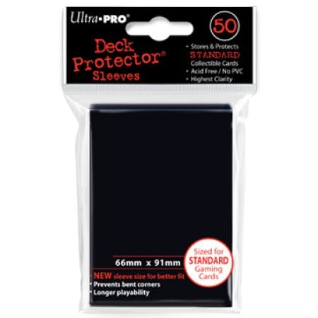 50 lommer - Ultra Pro - PRO-Gloss: Black (Sorte) (Høj kvalitet) - Raven Black Sleeves #82669