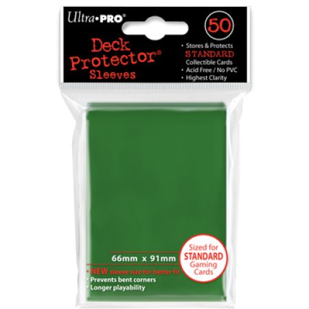 50 lommer - Ultra Pro - PRO-Gloss: Green (Grønne) (Høj kvalitet) - Matrix Green Sleeves #82671