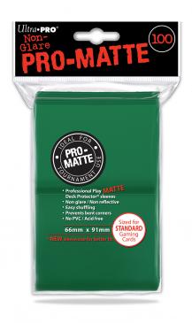 100 lommer - Ultra Pro - PRO-Matte: Green (Grønne) (Høj kvalitet) - Non-Glare - Professional Sleeves #84517