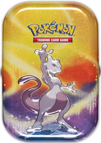 Pokemon Tin Kasse - Kanto Power Mini Tin: Mewtwo (2 Boosters, Billedkort & Mønt)