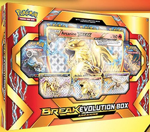 Pokemon Break Evolution Box: Arcanine - 5 Boosters, 3 Foil Promos & Oversize