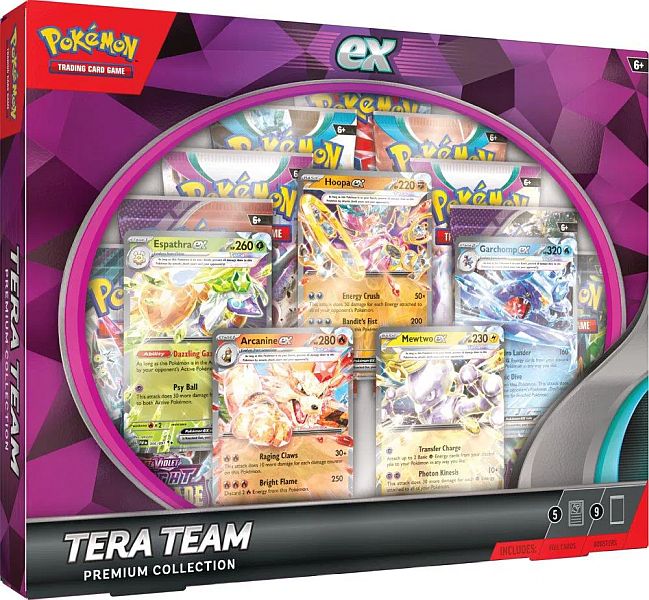 Pokemon ex Box: Tera Team Premium Collection (2024) (9 Boosters)