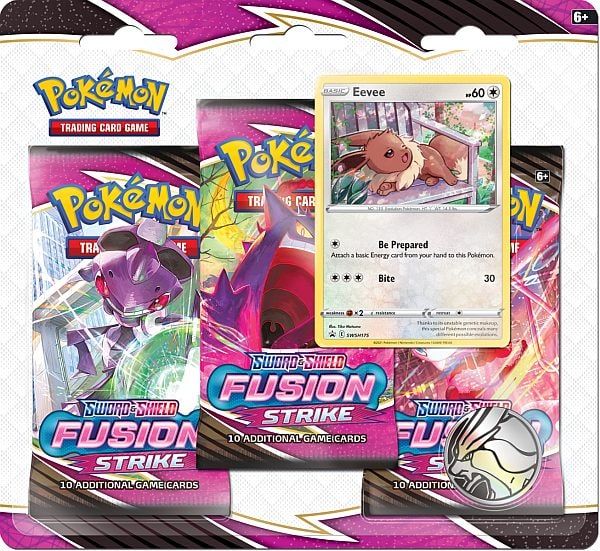 Pokemon SWSH Fusion Strike 3-Pack Blister: Eevee