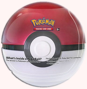 Pokemon Tin Kasse - Poke Ball (Pokeball) Tin: Poke Ball (3 Boosters + Mønt)
