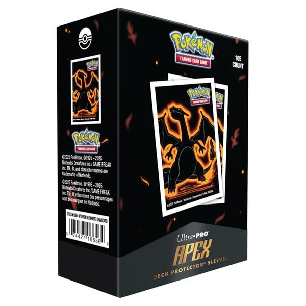 Pokemon - Neon Kanto: Charizard - Apex Deck Protector - 105 lommer - Ultra Pro Sleeves #16656