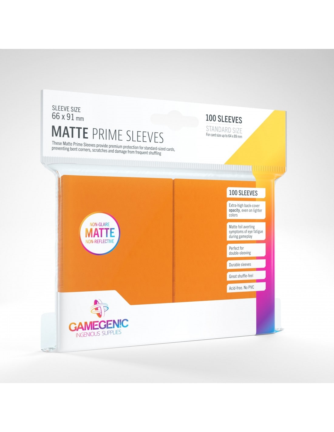 Matte Prime Sleeves 100 stk - Anti-Glare - Plastiklommer - GameGenic