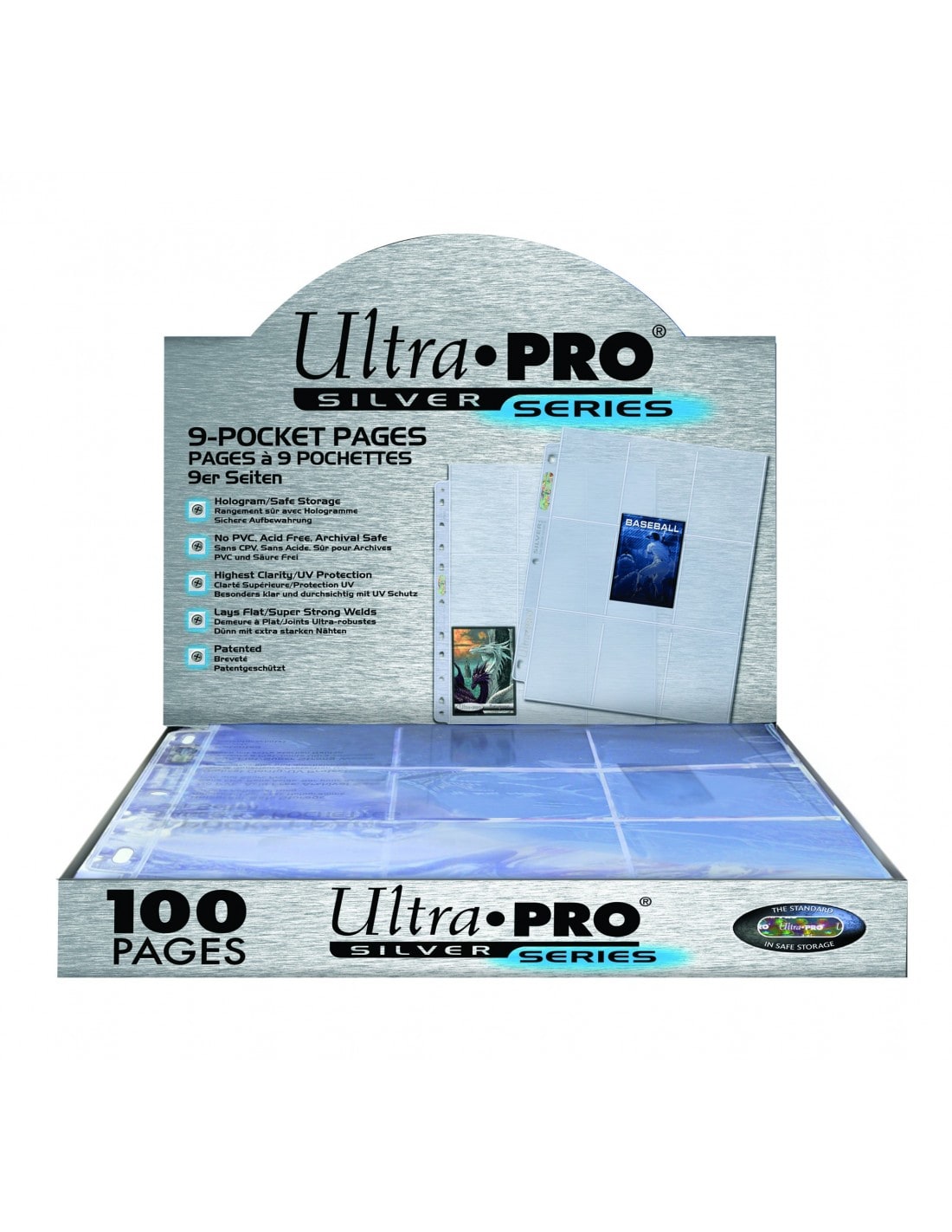 9-Pocket Silver Series Page - 100 stk - Ultra Pro