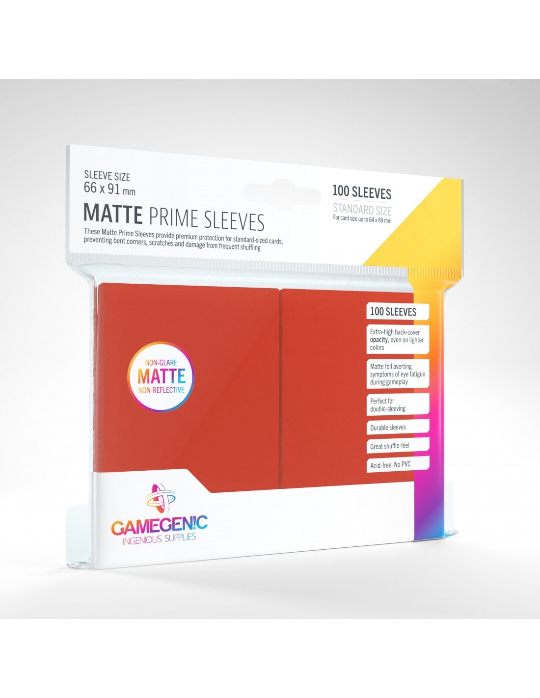 Matte Prime Sleeves 100 stk - Anti-Glare - Plastiklommer - GameGenic