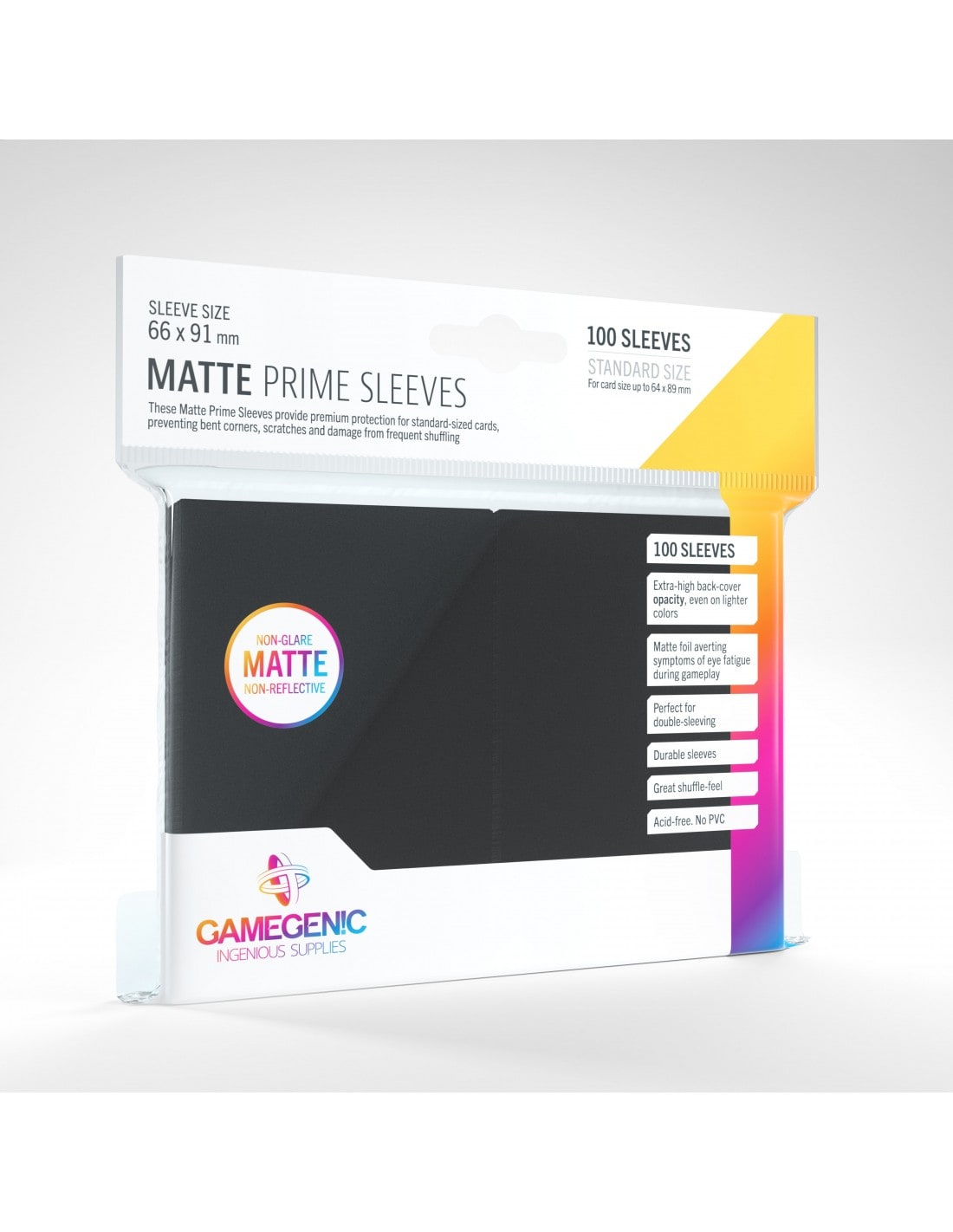 Matte Prime Sleeves 100 stk - Anti-Glare - Plastiklommer - GameGenic