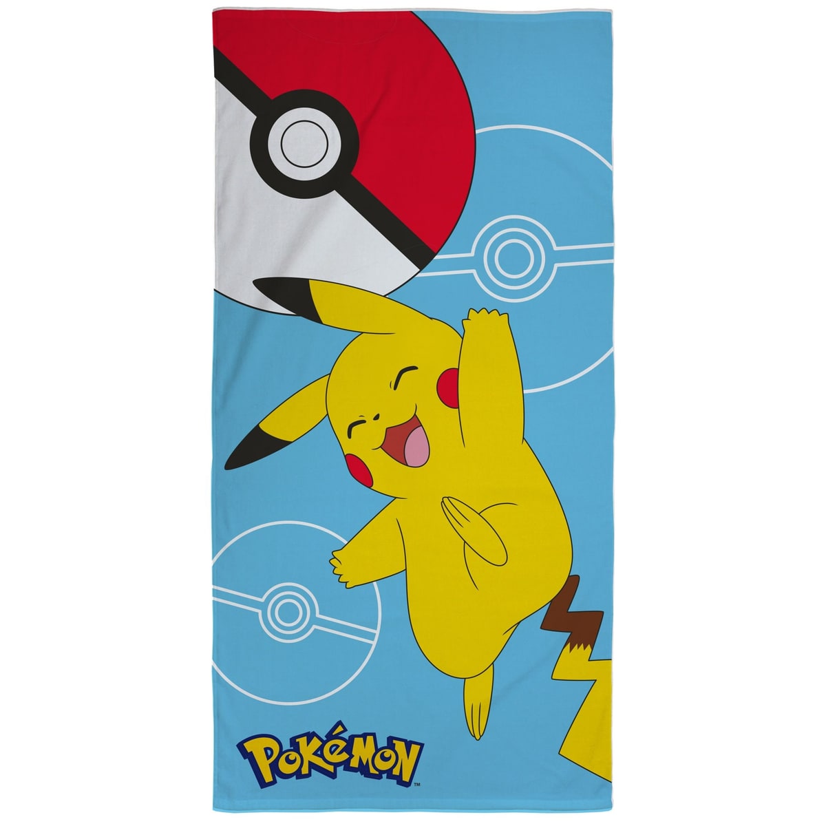 Pikachu håndklæde - 70x140 cm - 100% bomuld - Blødt badehåndklæde med Pikachu fra Pokémon